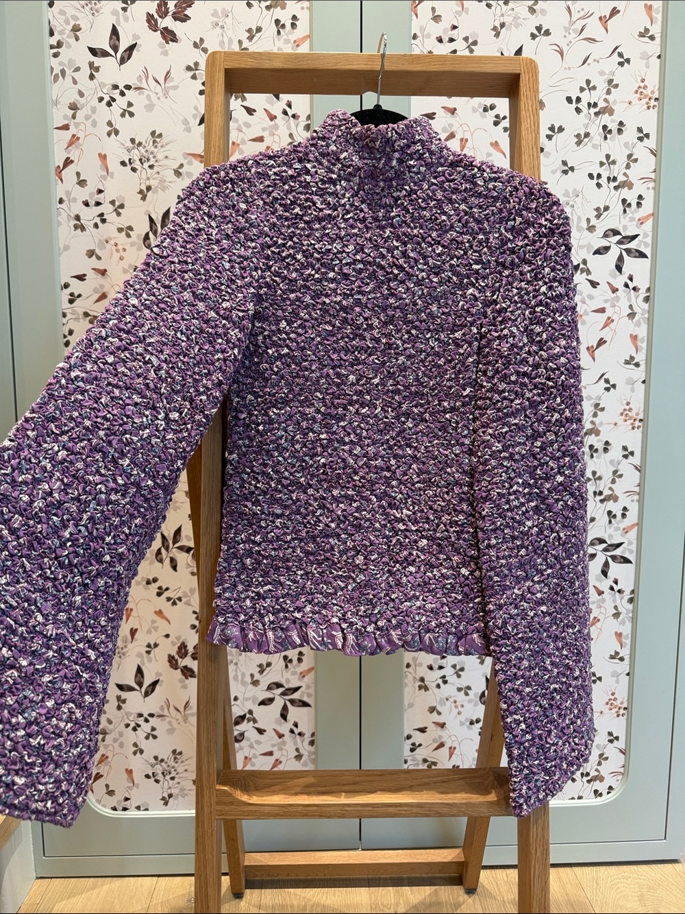 Alix Of Bohemia Lavender Purple floral Textured top